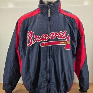 Majestic MLB Majestic Atlanta Braves Therma Base Fleece Lined Jacket Sz XXL